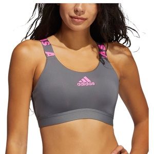 adidas Gray and Pink Sports Bra
